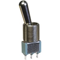 Electroswitch Inc. Switch, Toggle, PCB Mount, 6 A @ 125 VAC/3 A @ 250 VAC (UL, CSA), SPDT