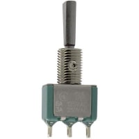 Electroswitch Inc. Switch, Toggle, PCB Mount, 6 A @ 125 VAC/3 A @ 250 VAC (UL, CSA), SPDT