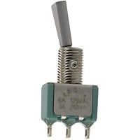 Electroswitch Inc. Switch, Toggle, PCB Mount, 6 A @ 125 VAC/3 A @ 250 VAC (UL, CSA), SPDT