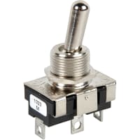 Electroswitch Inc. Switch, Toggle, Full Size Power, SPDT, On-None-On, Solder Lug, 6A-125VAC