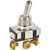 Electroswitch Inc. Switch, Toggle, Full Size Power, SPDT, On-None-On, Screw Terminals, 6A-125VAC