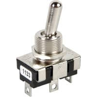 Electroswitch Inc. Switch, Toggle, Full Size Power, SPDT, On-None-On, Solder Lug, 20A, 3/4 HP