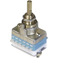 Electroswitch Inc. Switch, Rotary, 28 VDC/125 VAC, 0.25 A @ 28 VDC, 0.1 A @ 125 VAC, 1, 2 to 12