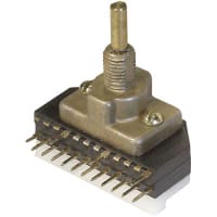 Electroswitch Inc. Switch, 0.881 in. L x 0.7 in. W x 1.2 in. H, 28 VDC, 125 VAC, 0.25, 0.1 A, 3, 4