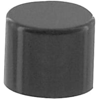 Electroswitch Inc. Cap, Pushbutton, Black, Round, 0.25 in.