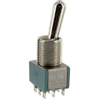 Electroswitch Inc. Switch, Toggle, PCB Mount, 6 A @ 125 VAC, 3 A @ 250 VAC, 125/250 VAC, 3PDT