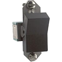 Electroswitch Inc. Switch, Rocker, 4PDT, 6 A @ 125 VAC, 125 VAC, Coin Silver, On-None-On, Black