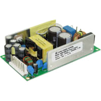 Elpac by Inventus Power Power Supply, AC-DC, 15V, 6.7A, 100-240V In, Open Frame, Pnl Mnt, Medical, MVA100 Series