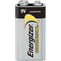 Energizer Battery, Non-Rechargeable, 9V, Alkaline Zinc-Manganese Dioxide, 9VDC, 625mAh