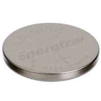 Energizer Coin/Button Battery, CR2032, Non-Rechargeable, Lithium, 3VDC, 240mAh, Pressure Contact