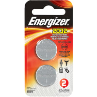 Energizer Battery, Non-Rechargeable, Coin/Button, Lithium Manganese Dioxide, 3VDC, 240mAh