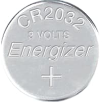 Energizer Battery, Non-Rechargeable, Coin/Button, Lithium Manganese Dioxide, 3VDC, 225mAh