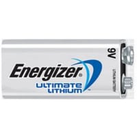 Energizer Battery, Lithium, 9V, Energizer Ultimate, Replaces LA522, 1.83x1.04x0.69"(46x27x18mm)