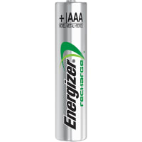 Energizer Battery, Rechargeable, AAA, Nickel-Metal Hydride, 1.2VDC, 700mAh, Flat Top, NH12 Series