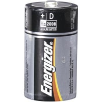 Energizer Battery, Non-Rechargeable, D, Alkaline Zinc-Manganese Dioxide, 1.5VDC, 20.5Ah