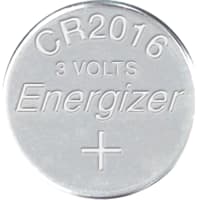 Energizer Battery, Non-Rechargeable, Coin/Button, Silver Oxide, 3VDC, 90mAh, EnergizerCR Series