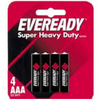 Energizer Eveready 1212SW4 4-pack AAA Carbon Zinc Batteries