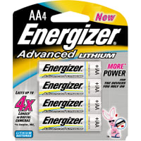 Energizer Battery, Non-Rechargeable, AA, Lithium/Iron Disulfide, 1.5VDC, EnergizerEA Series