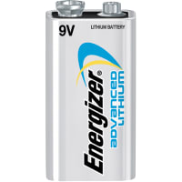 Energizer Battery, Non-Rechargeable, 9V, Lithium Manganese Dioxide, 9VDC, LA522