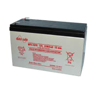 EnerSys Battery, Rechargeable, Rectangular, Lead Acid, 12VDC, 8Ah, Quick Disconnect: 0.187