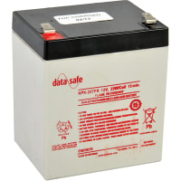 EnerSys Battery, Rechargeable, Rectangular, Lead Acid, 12VDC, 5Ah, Quick Disconnect: 0.187