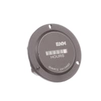 ENM Company Panel Meter, Hour, E-mech, Digital, 6 Dig, Dim 1.68"Wx1.68"Hx1.26"D, Vol-Sup 115VAC