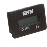 ENM Company Hour Meter, Rectangular, 6-Digit, Non-Volatile Memory, 4.5-60VAC/VDC, 50-60Hz