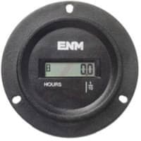 ENM Company Hour Meter; Round, 3 Holes; 6-Digit; Self-Powered; 115-275VAC/VDC; 50/60Hz; IP67