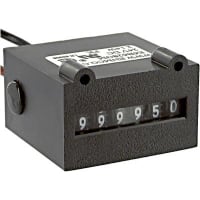 ENM Company Panel Meter, Counter, Elec, Digital, 6 Dig, Dim 1.81"Wx1.81"Hx1.1"D, Vol-Sup 24VDC