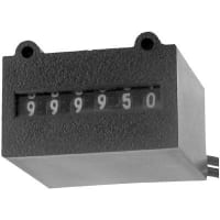 ENM Company Panel Meter, Counter, Elec, Digital, 6 Dig, Dim 1.81"Wx1.81"Hx1.1"D, Vol-Sup 115VAC