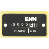 ENM Company Panel Meter, Hour, E-mech, Digital, 6 Dig, Dim 1.45"Wx0.94"Hx1.89"D