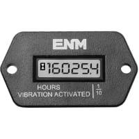 ENM Company HOUR METER, VIBRATION ACTIVATED, WATERPROOF, RECT PANEL MT, 8 YR BATTERY