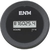 ENM Company Hour Meter, Round Case, 6-Digit, Non-Volatile Memory, 4.5-60VAC/VDC, 50-60Hz