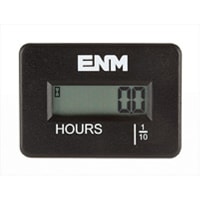 ENM Company Hour Meter, Rectangular, No Holes, 6-Digit, 4.5-60VDC/AC, 50-60Hz, Reset