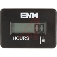 ENM Company Hour meter Rectangle clip mount, 2-250 VAC/VDC