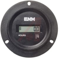 ENM Company Meter, LCD, Round case 3 holes, power input (5-250 VAC/VDC)