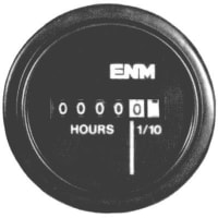 ENM Company Panel Meter, Hour, E-mech, Digital, 5 Dig, Dim 1.45"Wx0.94"Hx2"D, Vol-Sup 115VAC