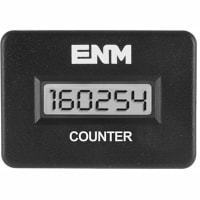 ENM Company Counter, Rectangle clip mount, 2-250 VAC/VDC, 3 terminal w/reset