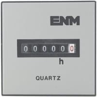 ENM Company Panel Meter, Hour, E-mech, Digital, 6 Dig, Dim 2.05"Wx2.05"Hx1.51"D