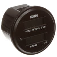 ENM Company Hour Meter, Maintenance, 85-265VAC/90-360VDC, IP67, Dual LCD, PT12 Series