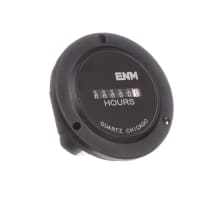 ENM Company Panel Meter, Hour, E-mech, Digital, 6 Dig, Dim 1.68"Wx1.68"Hx1.26"D, Vol-Sup 115VAC