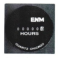 ENM Company Hour Meter, AC, Quartz, Square Panel Mount, 115 VAC, 6-Digit, T50 Series