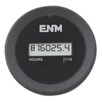 ENM Company Hour Meter, Round, 6-Digit, 4.5-60VDC/AC, 50-60Hz, Reset