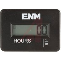 ENM Company Hourmeter, 4.5-250 VAC/VDC, rectangle, LCD