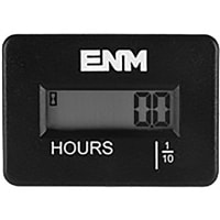 ENM Company Hour Meter Round Case 3-Hole Mount 2-250 Vac/VDC 3 Terminal W/Reset L3/L4 Series