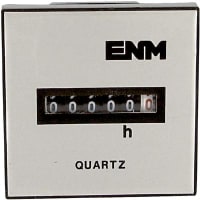 ENM Company Panel Meter, Hour, E-mech, Digital, 6 Dig, Dim 2.05"Wx2.05"Hx1.51"D, Vol-Sup 230VAC