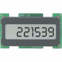 ENM Company Panel Meter, Counter, Elec, LCD, 6 Dig, Dim 1.2"Wx0.73"Hx1.55"D, Vol-Sup 4.5 to 16VDC