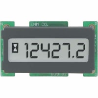 ENM Company Panel Meter, Hour, Elec, LCD, 6 Dig, Dim 1.2"Wx0.73"Hx1.55"D, Vol-Sup 4.5 to 16VDC