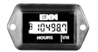 ENM Company Hour Meter, Front Panel, LDC, Round Case, 115VAC