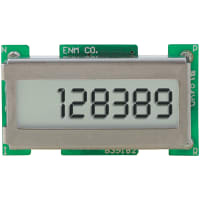 ENM Company Panel Meter, Counter, Elec, LCD, Range 0-999999, 6 Dig, 5mm DigH, Dim 1.3"Lx0.73"H